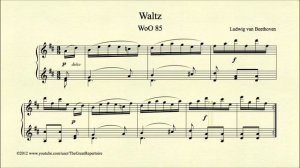 Beethoven, Waltz in D major, WoO 85