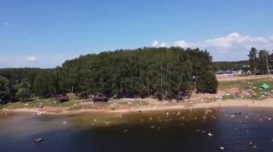 Пролетая над Можайским морем. Ильинский пляж.  лето 2021