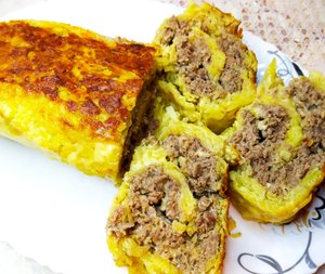 РУЛЕТ из картофеля с ФАРШЕМ.