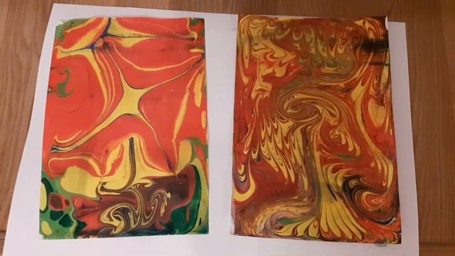 Рисуем в технике эбру. Ролик 308. 16 декабря 2021.