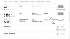 Тариф Теле2 "Везде онлайн"
