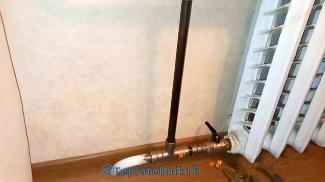 ♨️ без сварки , установка перемычки с кранами