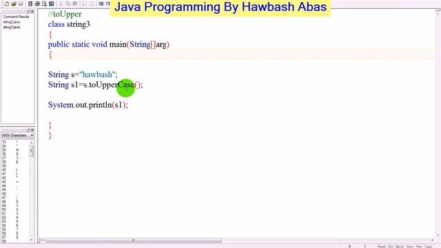 String :upper case | in java :: فێربونی پرۆگرامسازی جاڤا смотреть онлайн