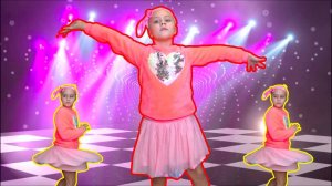 Ксюша танцует в розовом под розовую музыку...