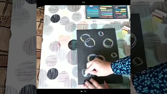 Мыльные пузыри. Рисование пастелью смотреть онлайн