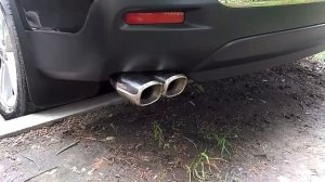 Выхлоп Тойота Хайлендер. Тюнинг. Звук на холодном двигателе 1500 оборотов.