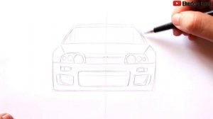 Как нарисовать Тойоту Супру | JDM Car drawing