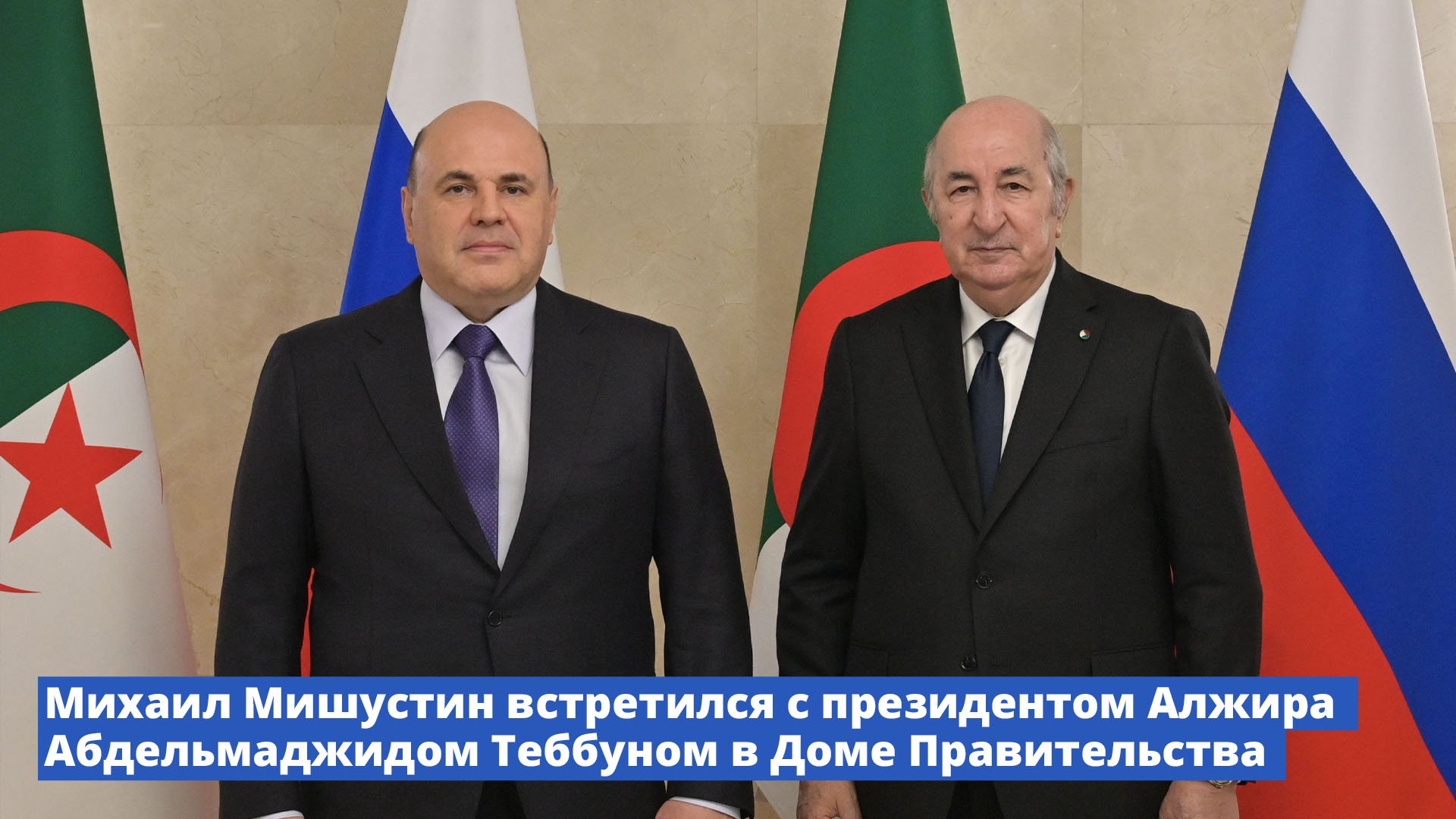 Михаил Мишустин встретился с президентом Алжира Абдельмаджидом Теббуном