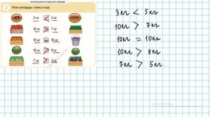 Математика 1-сынып 30-сабақ 1-4 есептер. Ауыр, жеңіл. Килограмм