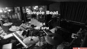 Drum Backing Track - Simple Beat, 4/4 [80 bpm]