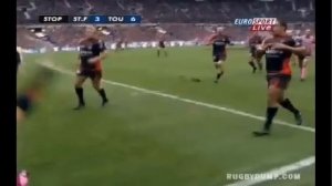 massive rugby tackle