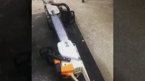 Шина для двух бензопил. Продольное пиление