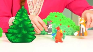 Кот, петух и лиса Русская народная #сказка из пластилина