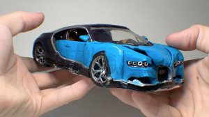 Разбил Bugatti Chiron, краш тест из ПЛАСТИЛИНА