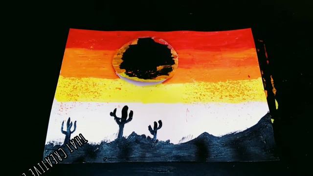 Cactus painting | Desert Landscape| iron scrubber technique смотреть онлайн