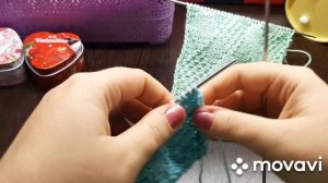 Очень красивый узор спицами "Ромбы"!!! Мастер класс!!!!