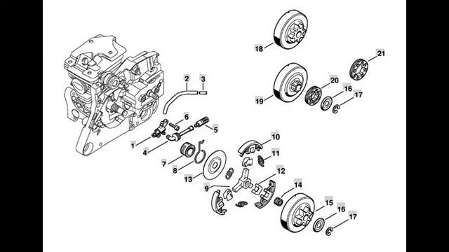 Запчасти для бензопил Stihl MS 270, MS 280 смотреть онлайн