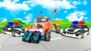 ПОДРЕЗАЙ БЫСТРЕЕ! СЕЙЧАС ВСЕ УНИЧТОЖИТ! САМАЯ БЕЗУМНАЯ ПОЛИЦЕЙСКАЯ ПОГОНЯ В БРИК РИГС (Brick Rigs)