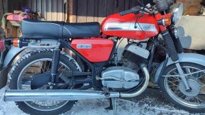 Зимнее включение Ява 634 Ч.2. Сравнение. Контакты vs CDI, оригинальные трубы vs выхлоп Минск