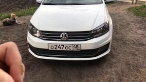 Поставил саб.Приклеил резиновую губу на бампер поло седан