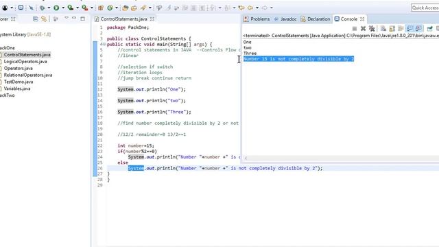 Control Statements In JAVA | Using if statement | if-else | if-else if ladder | Inner if