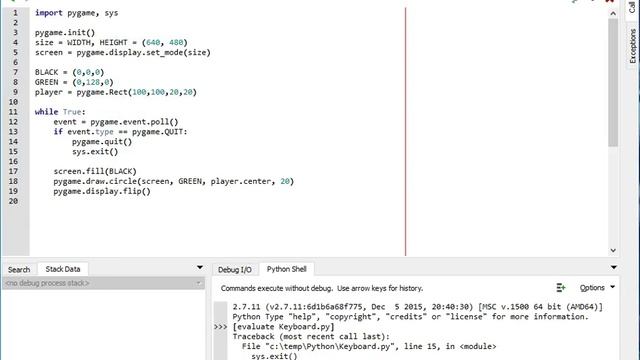 Learn 2 Code E4.PYGAME All Keyed Up