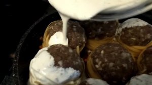 Готовим Дома,Макаронные Гнёзда с фаршем и грибами сметаной соусе!!!