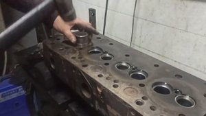 Установка сёдел клапанов в ГБЦ МТЗ