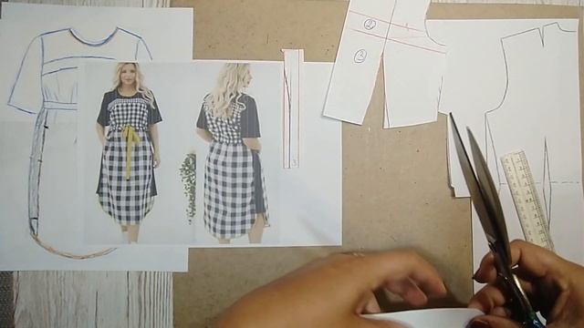 Моделируем Платье в клетку.Подойдет для Всех Размеров.Уроки Моделирования