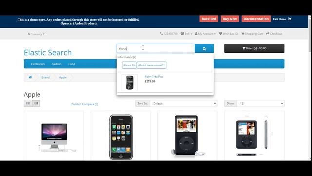 OpenCart Elasticsearch Plugin - Overview