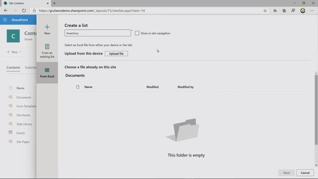How to create a List from an Excel file in SharePoint смотреть онлайн