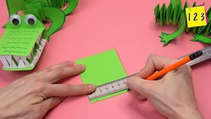 How to Make a Crocodile Paper - moving paper toys - easy paper crafts