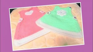 Вяжем платье - туника, на 12 месяцев