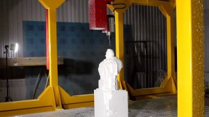 Фигура из пенопласта ЧПУ 5 осей . Ломоносов / Styrofoam figure of Lomonosov on CNC 5 axes