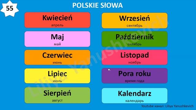 6. Польские слова. Język polski.