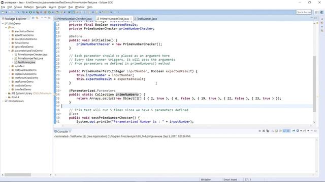 JUnit -  Parameterized Test