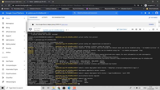 Kubernetes Engine: Qwik Start смотреть онлайн