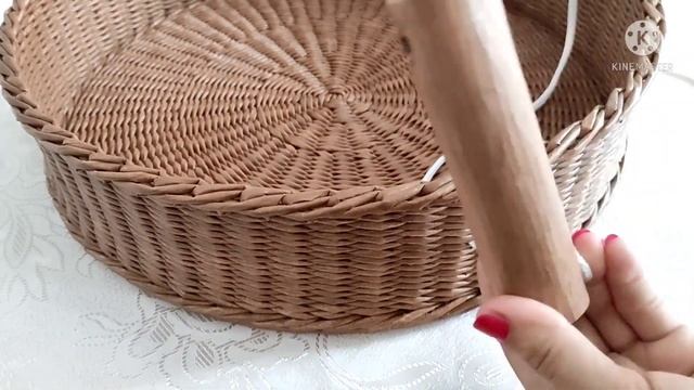 Как сделать деревянные ручки к плетёному подносу. Плетение из бумаги.