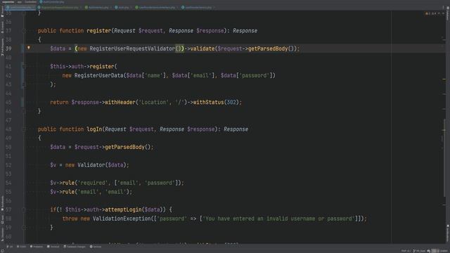 110 Request Validation - Factory Design Pattern - Build Expense Tracker App With PHP 8 смотреть онлайн
