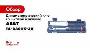 Ключ динамометрический со шкалой в окошке 0 25Nm 3 8  TA B3025 38