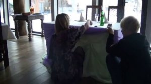 Драпировка тканью - украшение свадьбы тканью