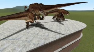 NEW GIANT TRAIN EATER VS ALL DINOSAURS Garry's Mod