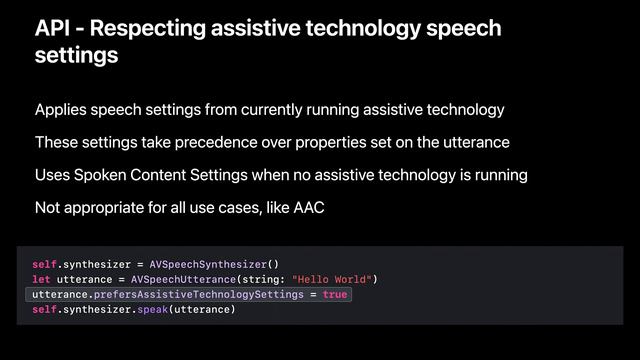 Create a seamless speech experience in your apps