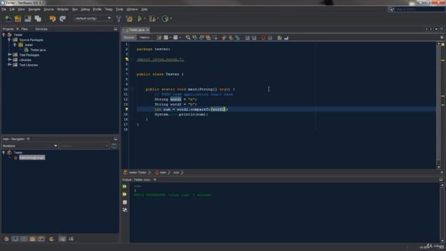 Java Masterclass Beginner to OOP Programming with NetBeans - compareTo Method смотреть онлайн