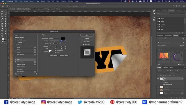 Shiny Peeling Sticker Effect in Photoshop смотреть онлайн