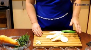 Корейский салат из баклажанов. Морковь с баклажанами по-корейски.