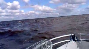 Волна на Рыбинском водохранилище 24 08 2013