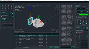 Демо-видео визуализации в программе Inectra CNC обработки заготовки на поворотной оси. Без текста.