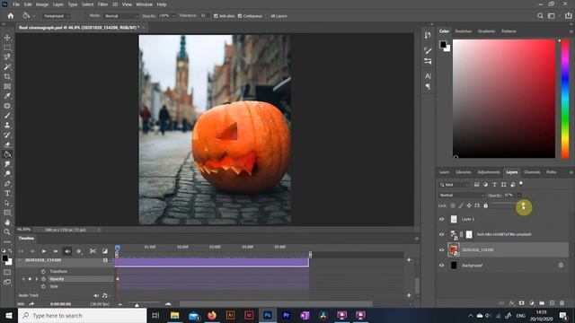 HOW TO ANIMATE STILL IMAGES IN PHOTOSHOP  // how to make gifs / halloween cinemagraph tutorial