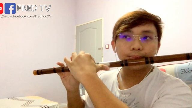 [MUSIC] River Flows In You in D major - Cover by Fred (bamboo flute/flute/di zi) [FRED TV] смотреть онлайн
